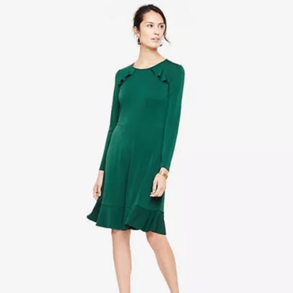 ann taylor green dress